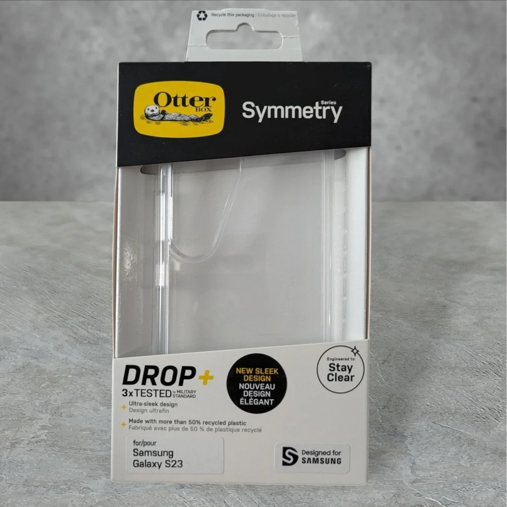 i2. Otterbox Symmetry Drop+ Case for Samsung Galaxy S23‎ Ultra - Clear
